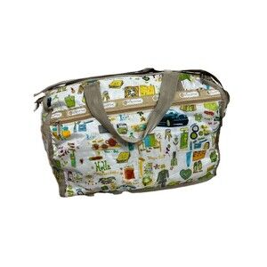 LeSportsac By Sara Schwartz Weekender Travel Duffle Bag Shopping Girl Y2K
